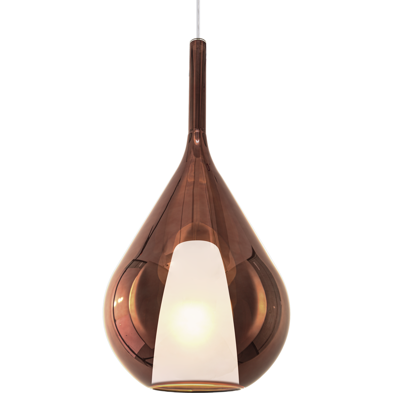 B&Q - Luminosa Kalique Ill 28Cm Teardrop Dome Pendant Ceiling Light Copper 1X E27 - Image 2