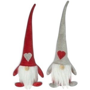 A Pair of Festive Mismatched Gonks Christmas Decorations