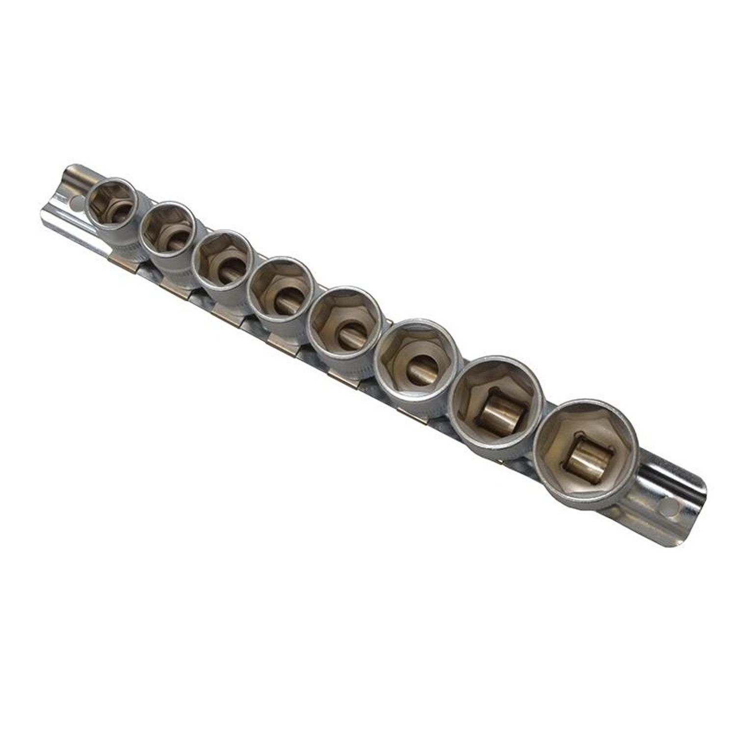 Bluespot Tools 3/8In Drive Socket Set On Rail, 8 Piece - Multi Colour