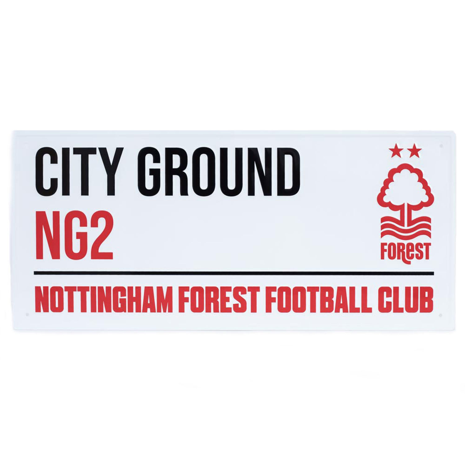 Nottingham Forest Fc City Ground Street Sign A - White/Red/Black