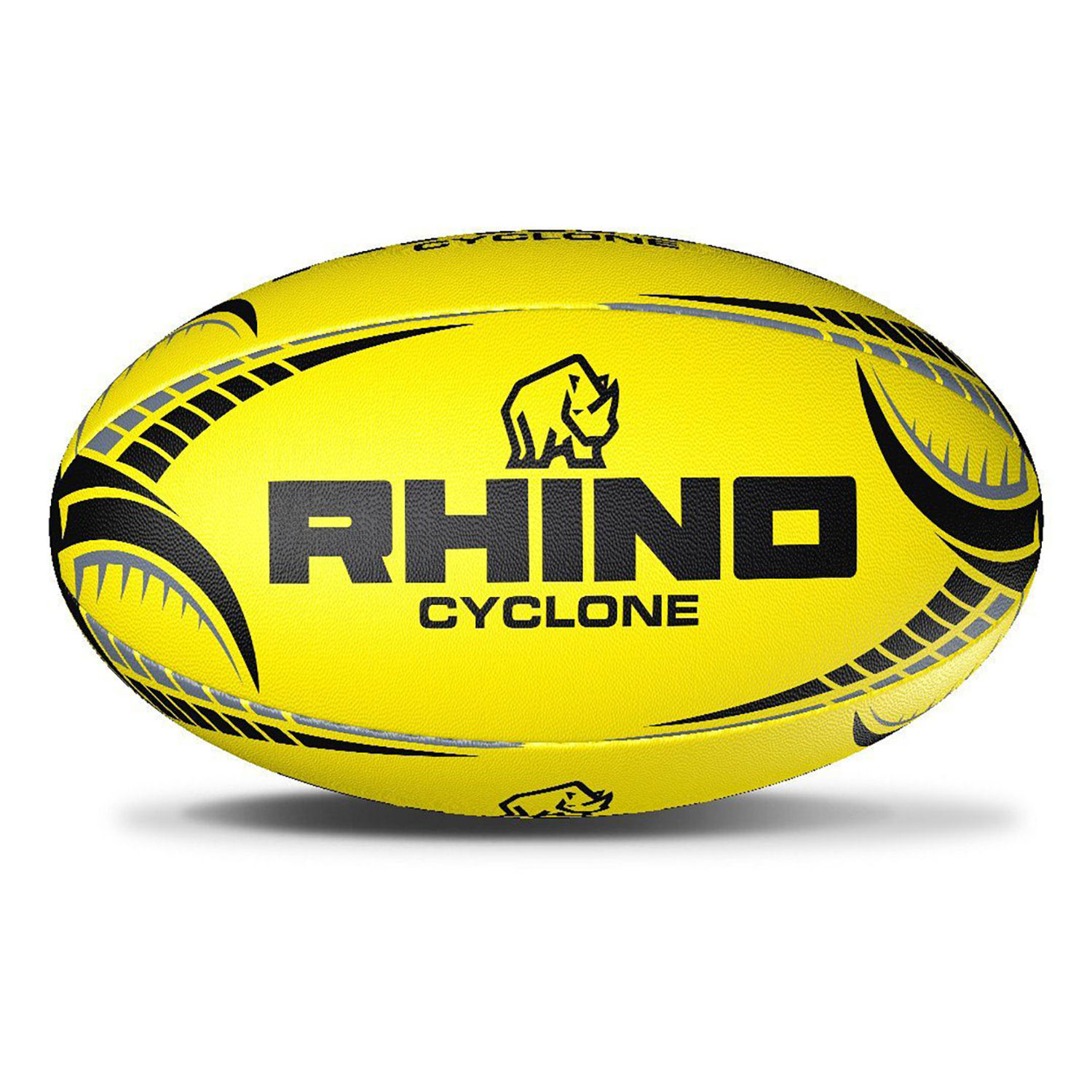 Rhino Cyclone Rugby Ball A - Fluorescent Yellow / 4