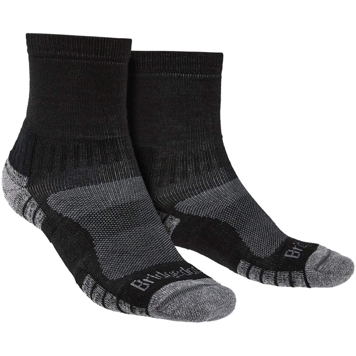 Bridgedale - Mens Hiking Lightweight Merino Socks - Black / Silver Merino Wool - Size UK 6-8 - Image 2