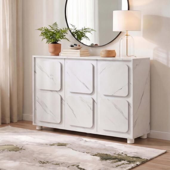 Selene Marble Effect Sideboard