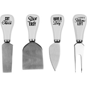 Pun and Games Set of 4 Cheese Blades