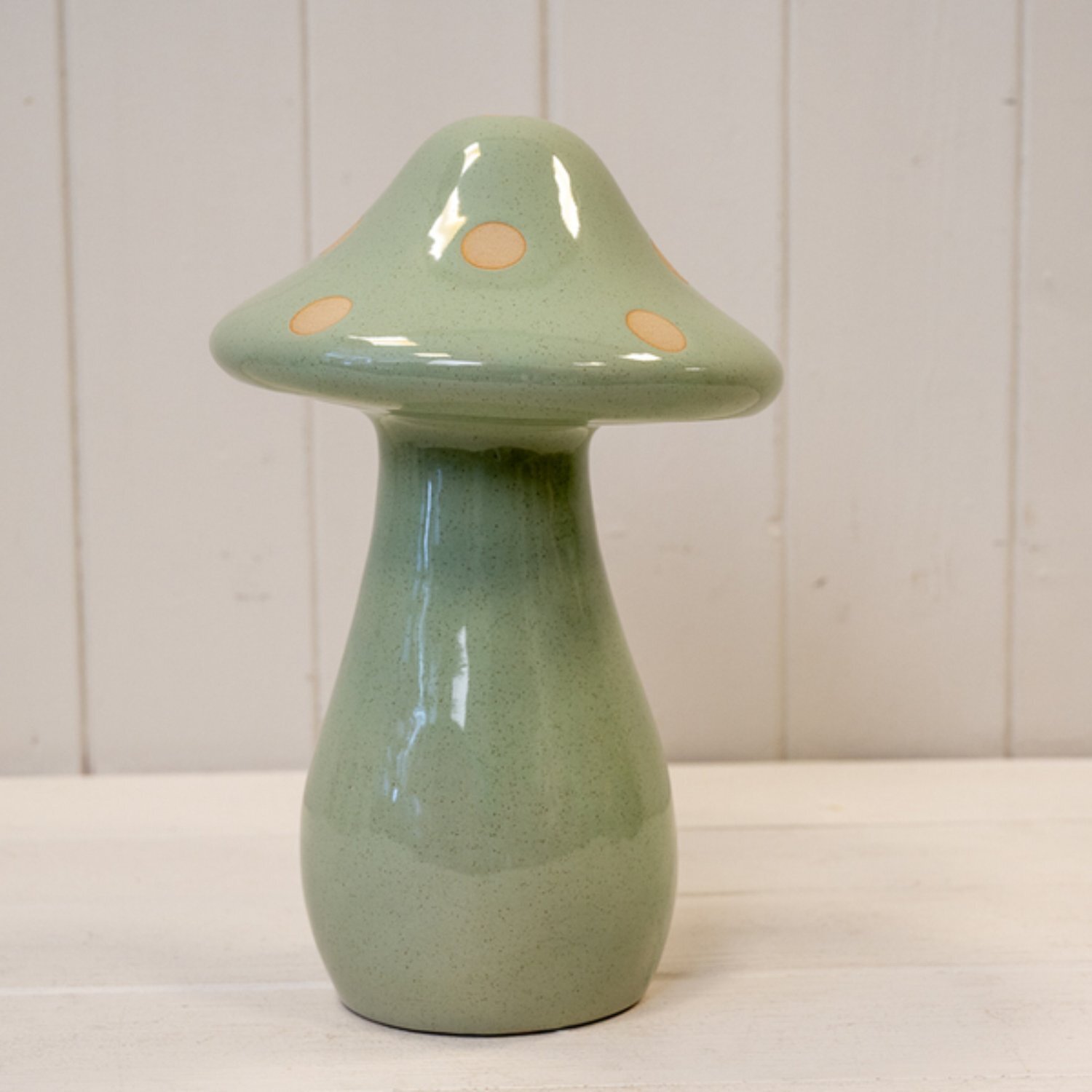 Kdmd Large Ceramic Pale Green Mushroom - Pale Green