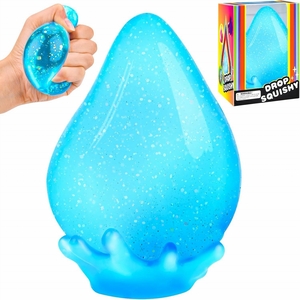 Glitter Raindrop Squishy Stress Ball Fun Fidget Toy for Kids & Adults