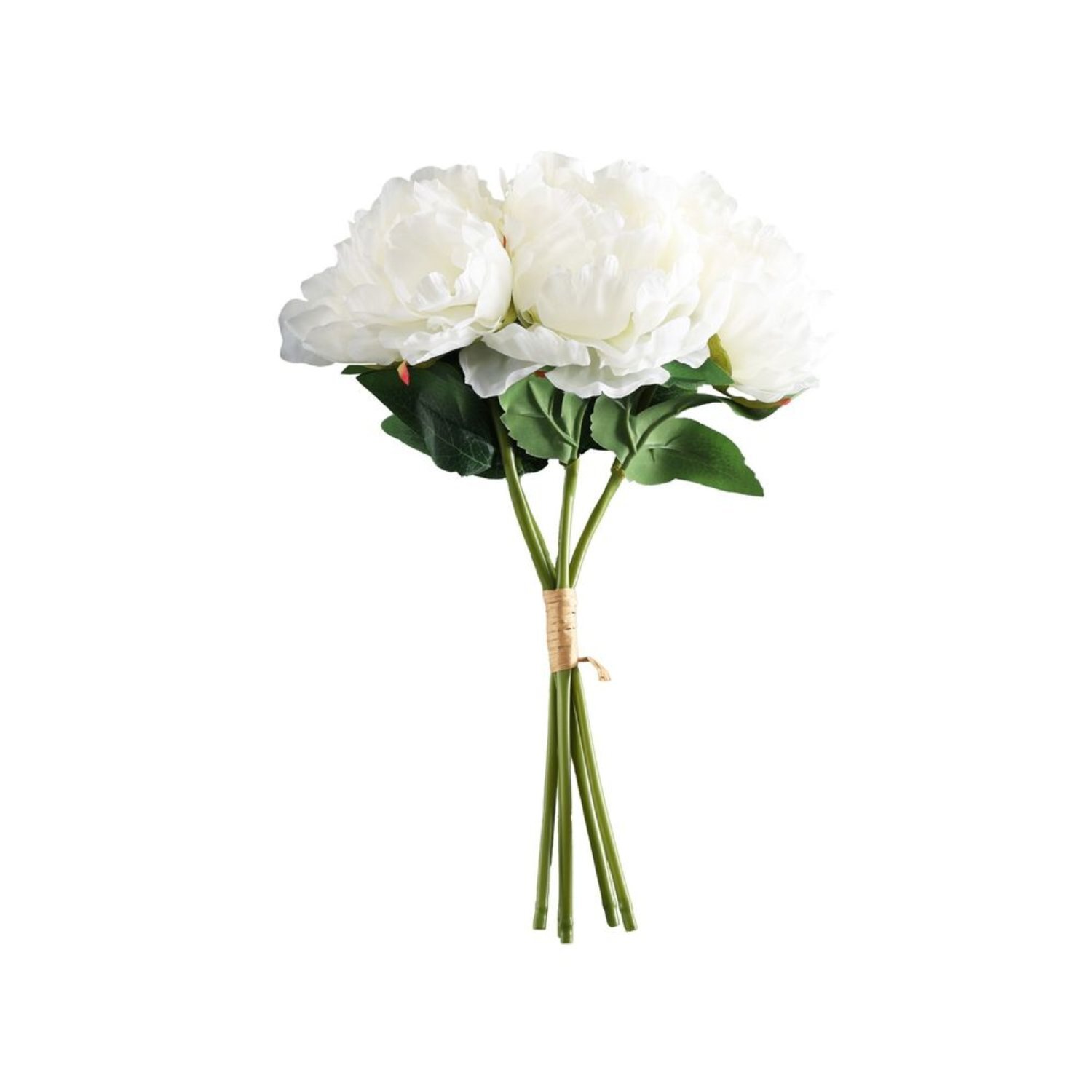  - Essential Cream Peony Bouquet 2 PackWhite - Image 3