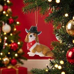 Christmas Cowboy Pup Hanging Decoration