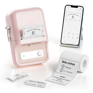 B21S Bluetooth Label Printer with Label Roll