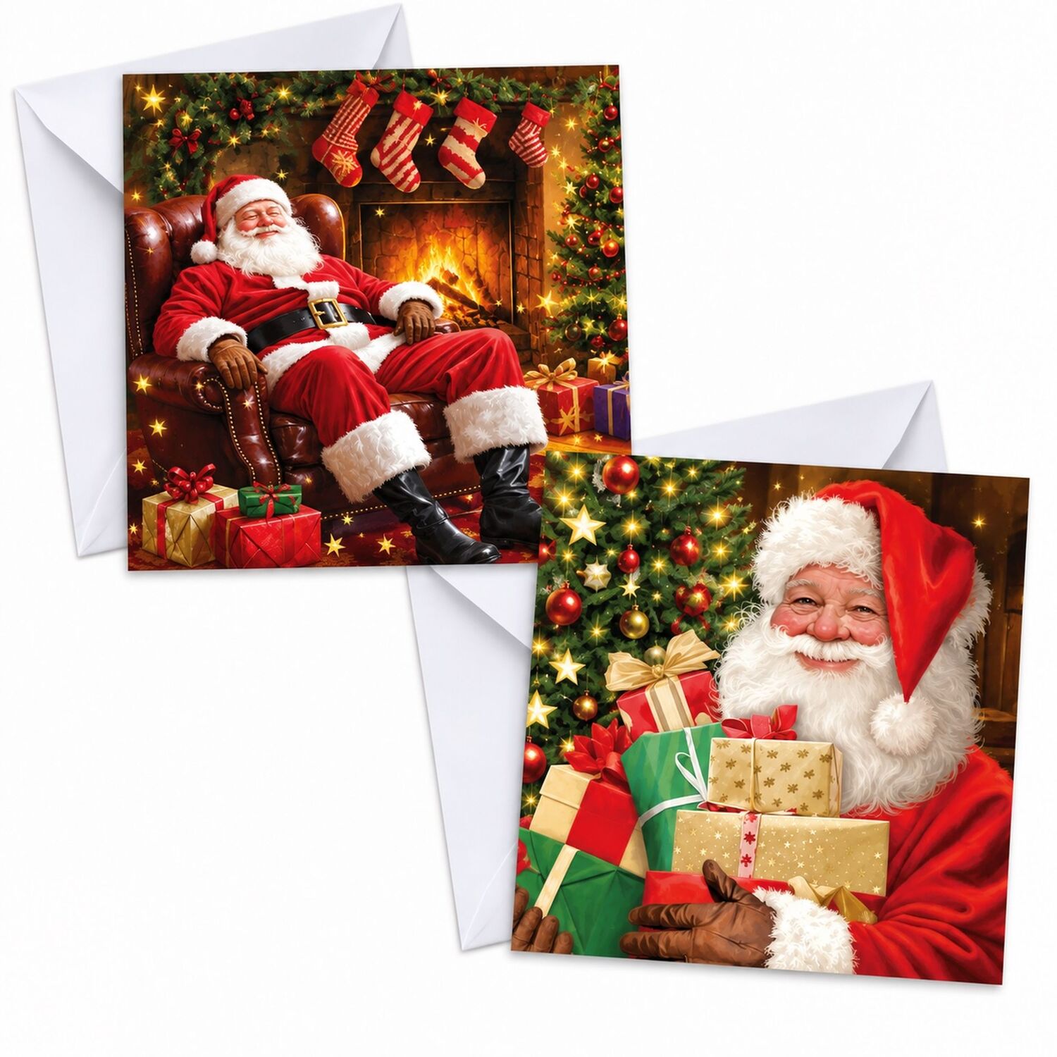 Tallon 24 Christmas Cards With Envelopes Father Christmas 2 Deigns