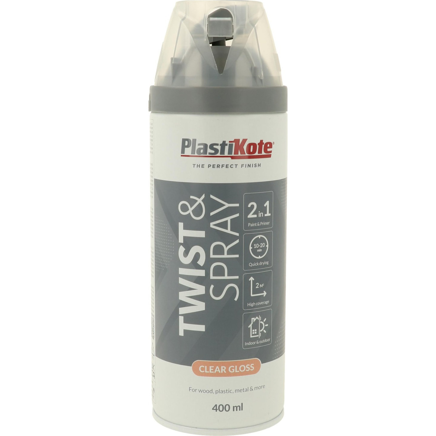 Plastikote Yellow 024000 Twist & Spray Gloss Clear 400Ml - Image 7