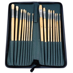 Oil and Acrylic Brush Set - 16 Piece