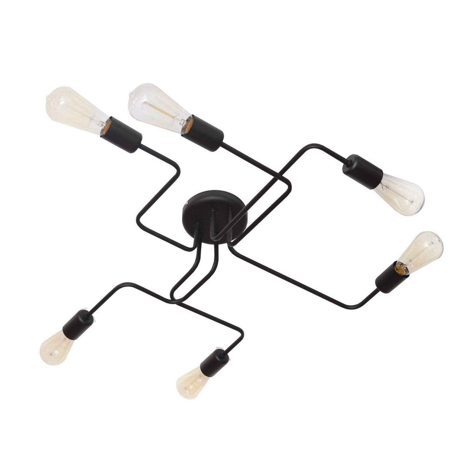 Helam Lighting Tube Ceiling Light Black