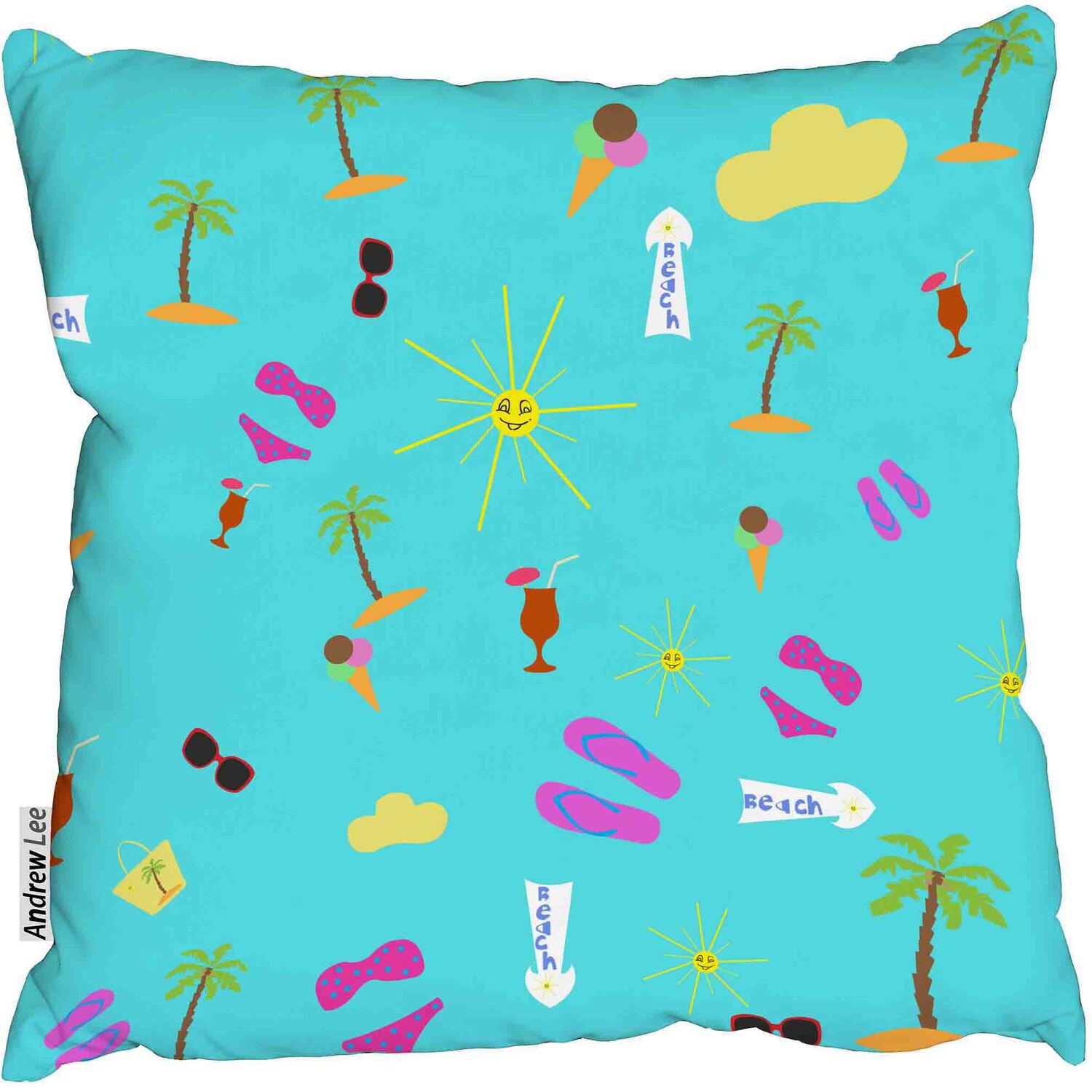 Beach holiday Cushion - blue / 60cm