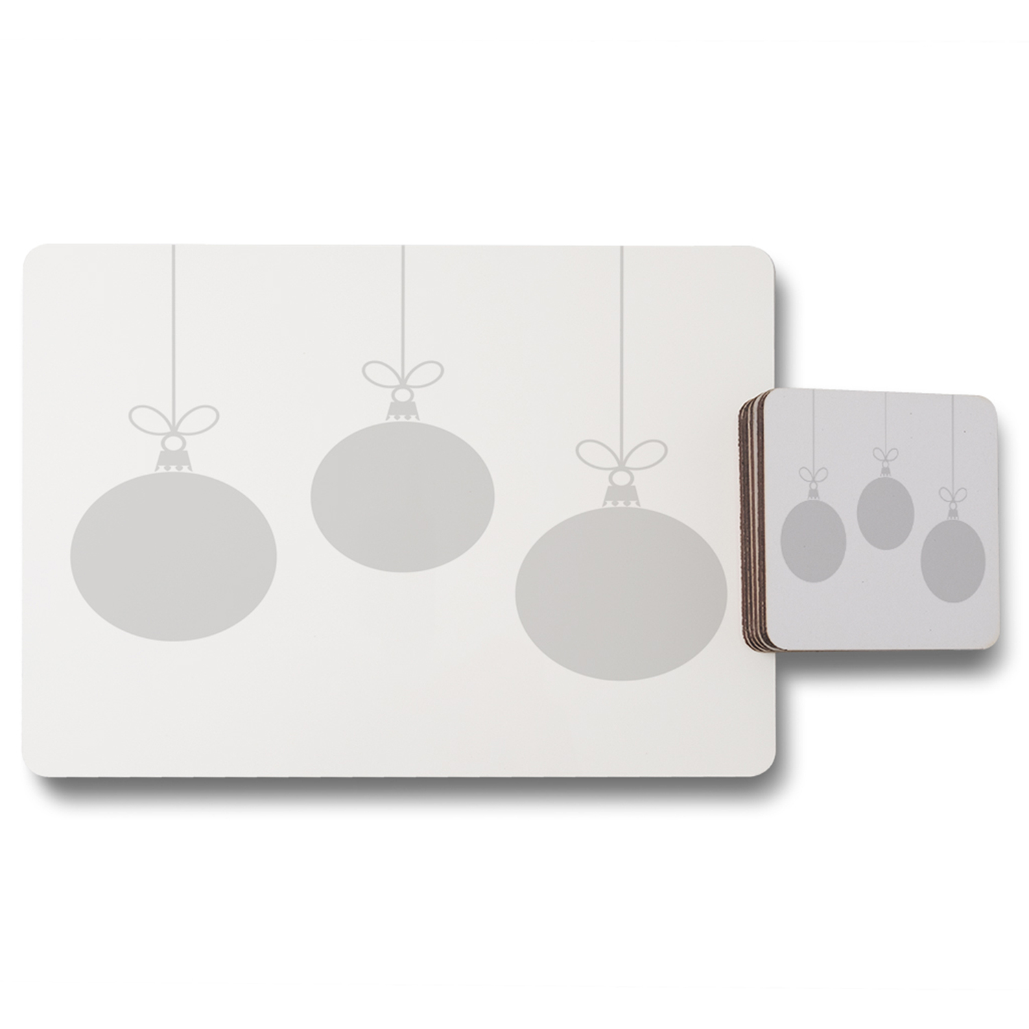Image of Three Hanging Christmas Baubles Dining Placemat&hellip;