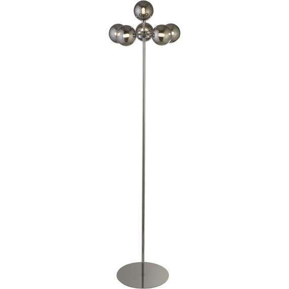 6 Light Chrome Floor Lamp