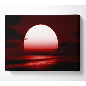 Red Sun Glory Canvas Print Wall Art