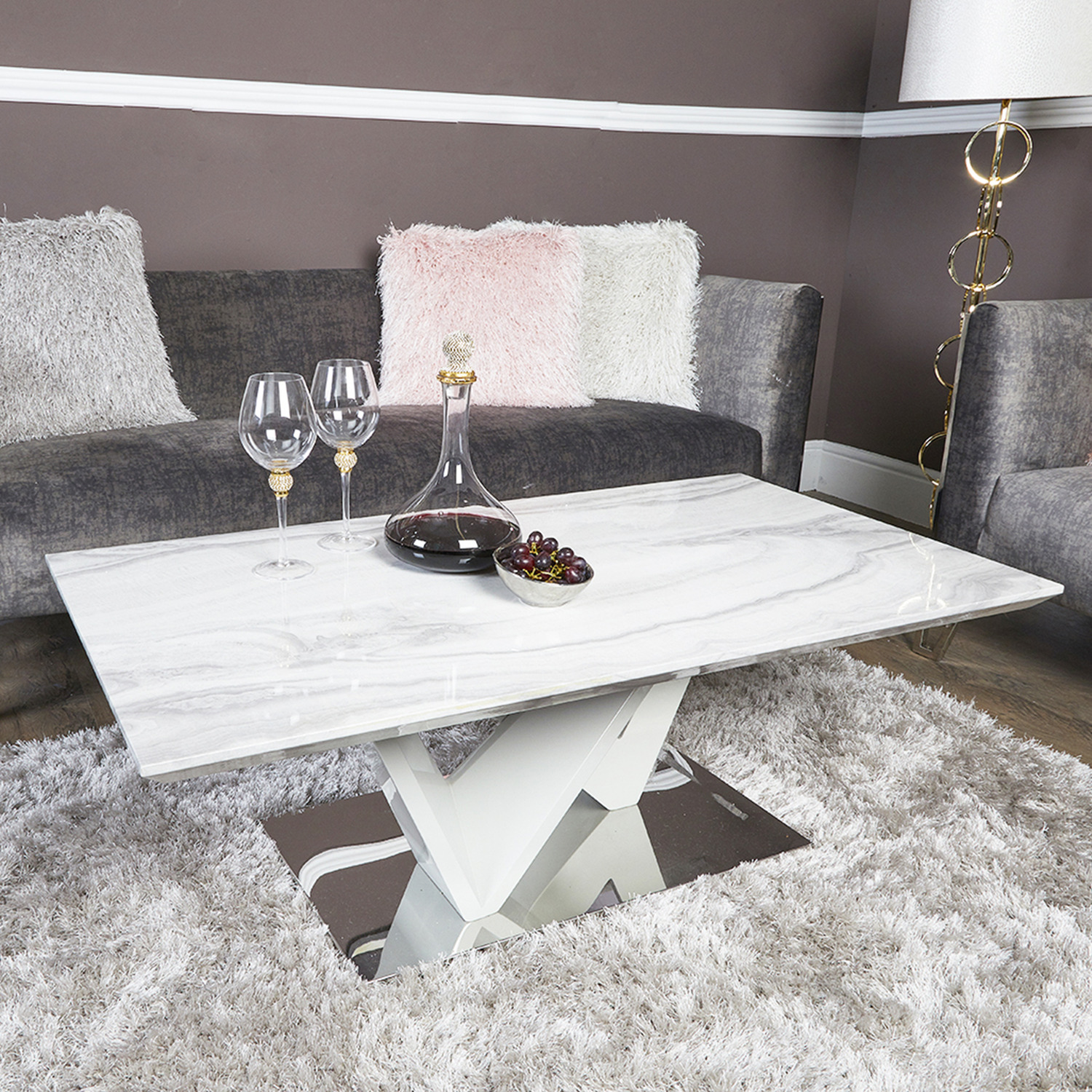 VANITY LIVING - Amara Coffee Table - white thumbnail