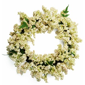 Leaf Artificial Hanging White Berries Wreath