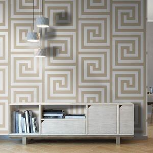 Athena Greek Key Glitter Wallpaper
