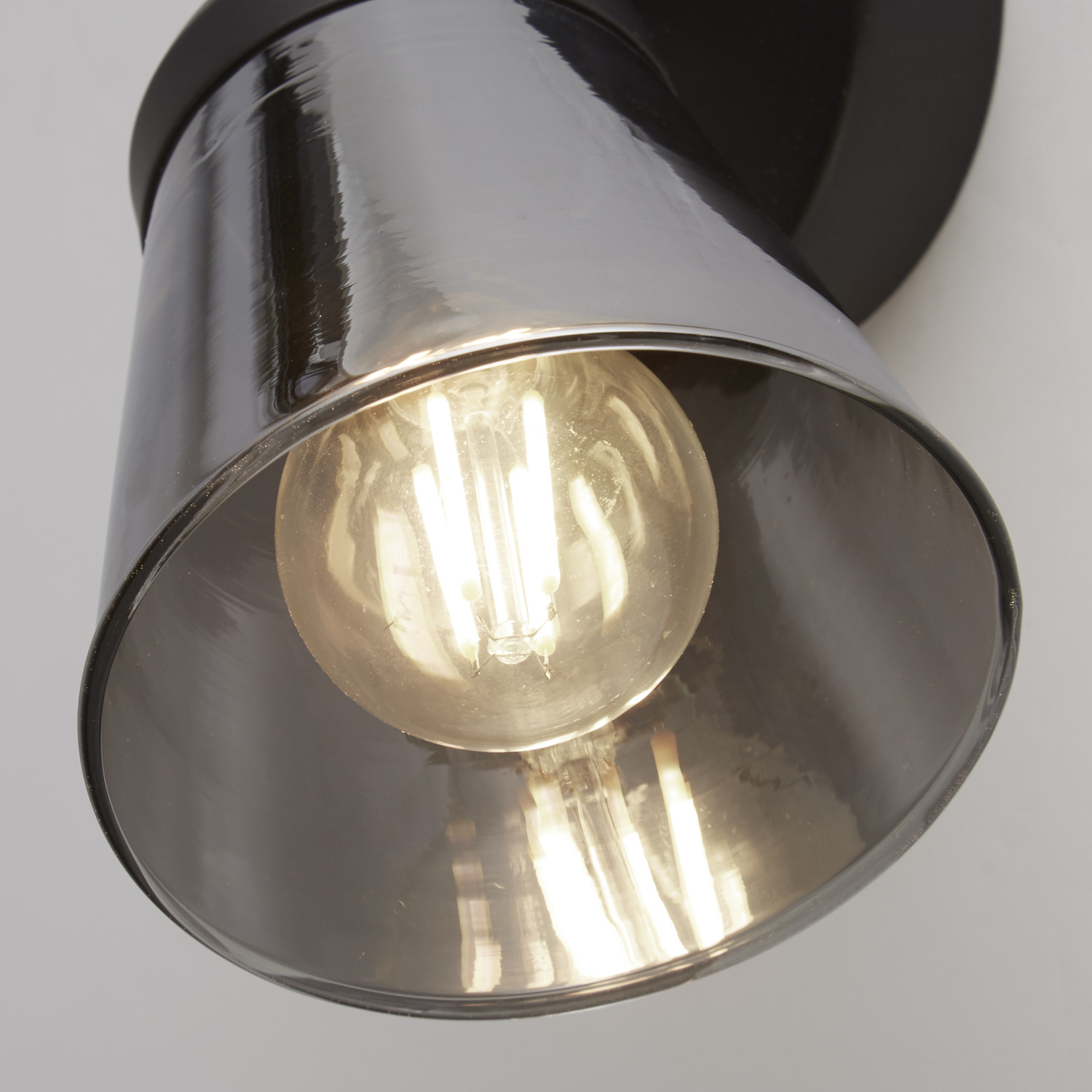 Jackman Smoke Glass Spotlight - Black