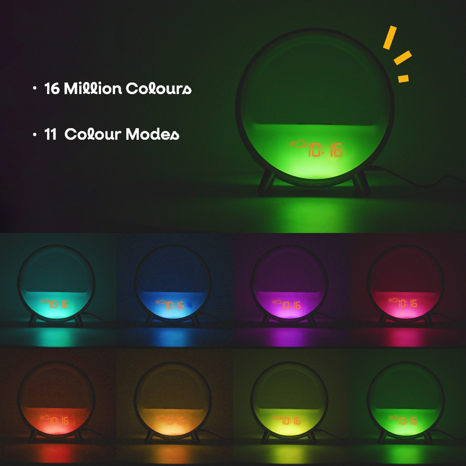 Smart Sunrise Alarm Clock Wireless Charging - White