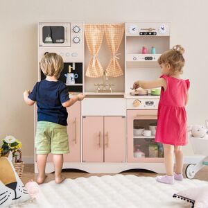 Kids Kitchen Playset Children Pretend Play Kitchen