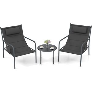 3 Piece Outdoor Coffee Table Chair Set