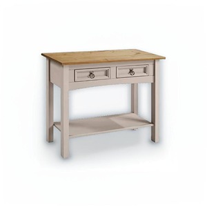 Two Drawer Grey Console Table