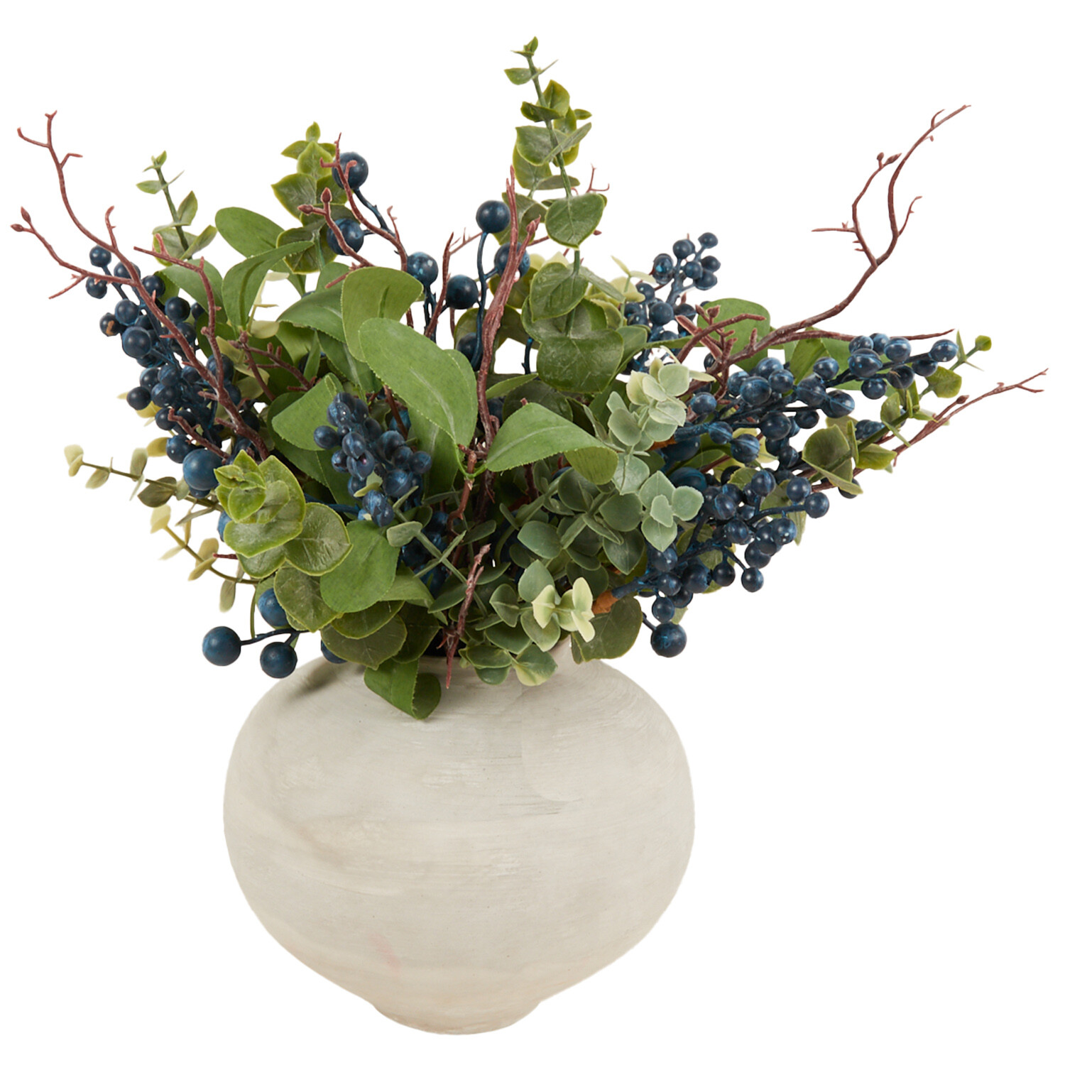 Faux Blueberry Vase Arrangement