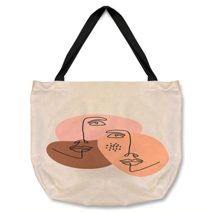Modern contemporary minimalist woman portrait Designer Tote bag