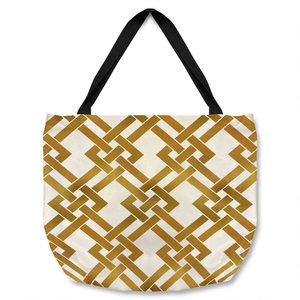Gold Geometric Chain Tote bag