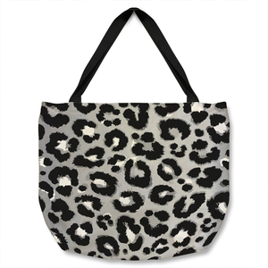 Silver Leopard Print Tote bag