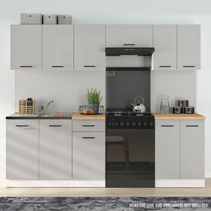 Summer 7 Unit Modern Kitchen Cabinets Set