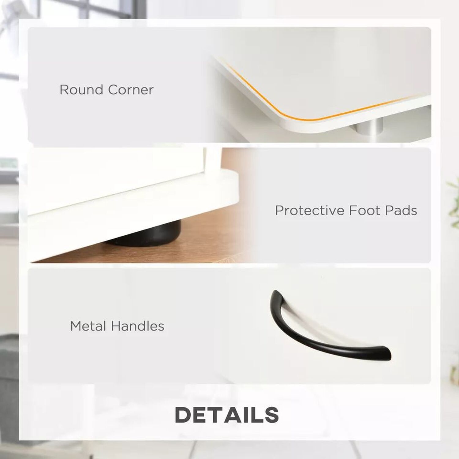 Modern Computer Desk With Drawers And Storage - White 85cm