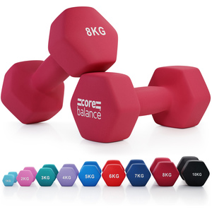 Core Balance Hex Neoprene Dumbbells Set of 2