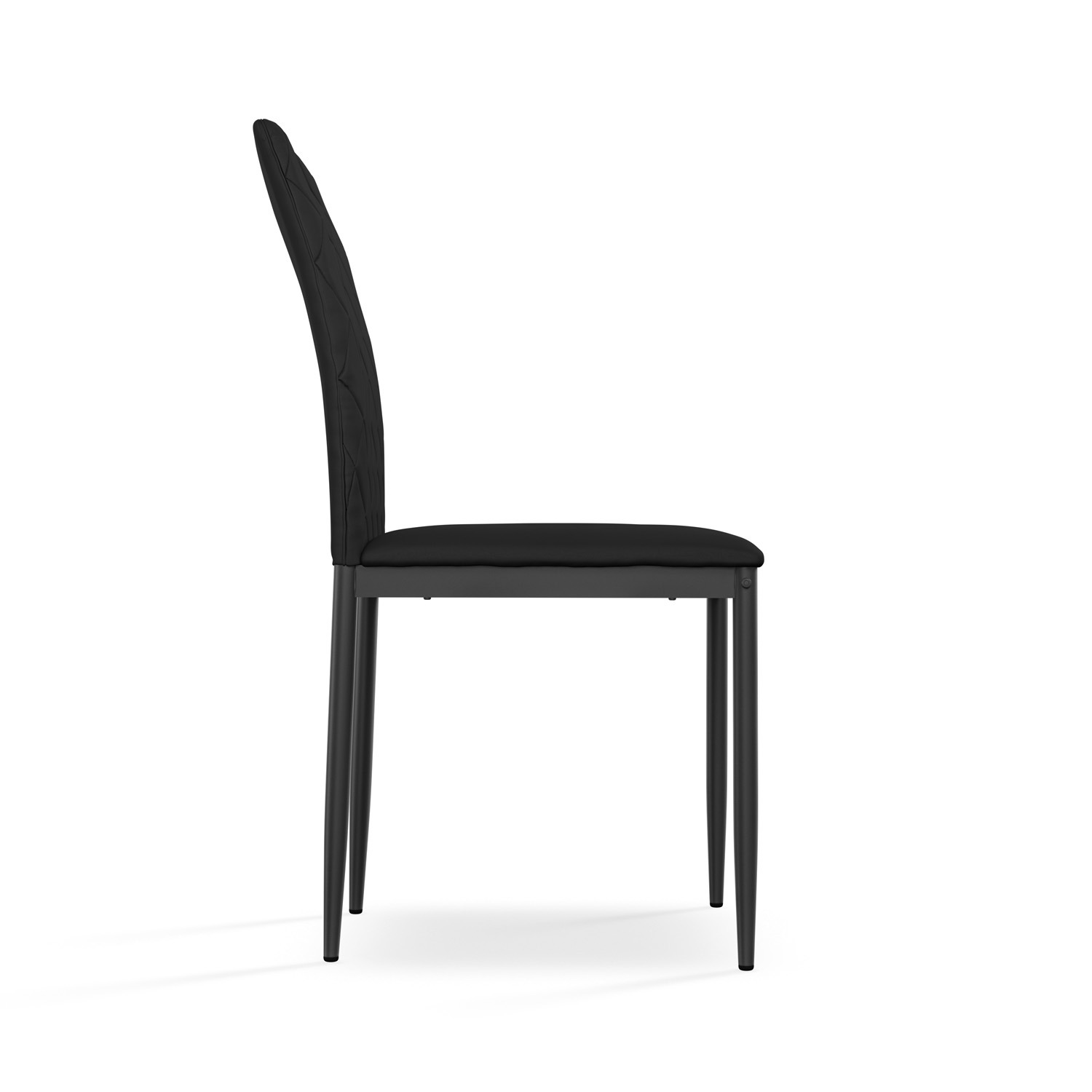 Set Of 2 4 6 8 Monza Faux Leather Dining Chair - Black 8