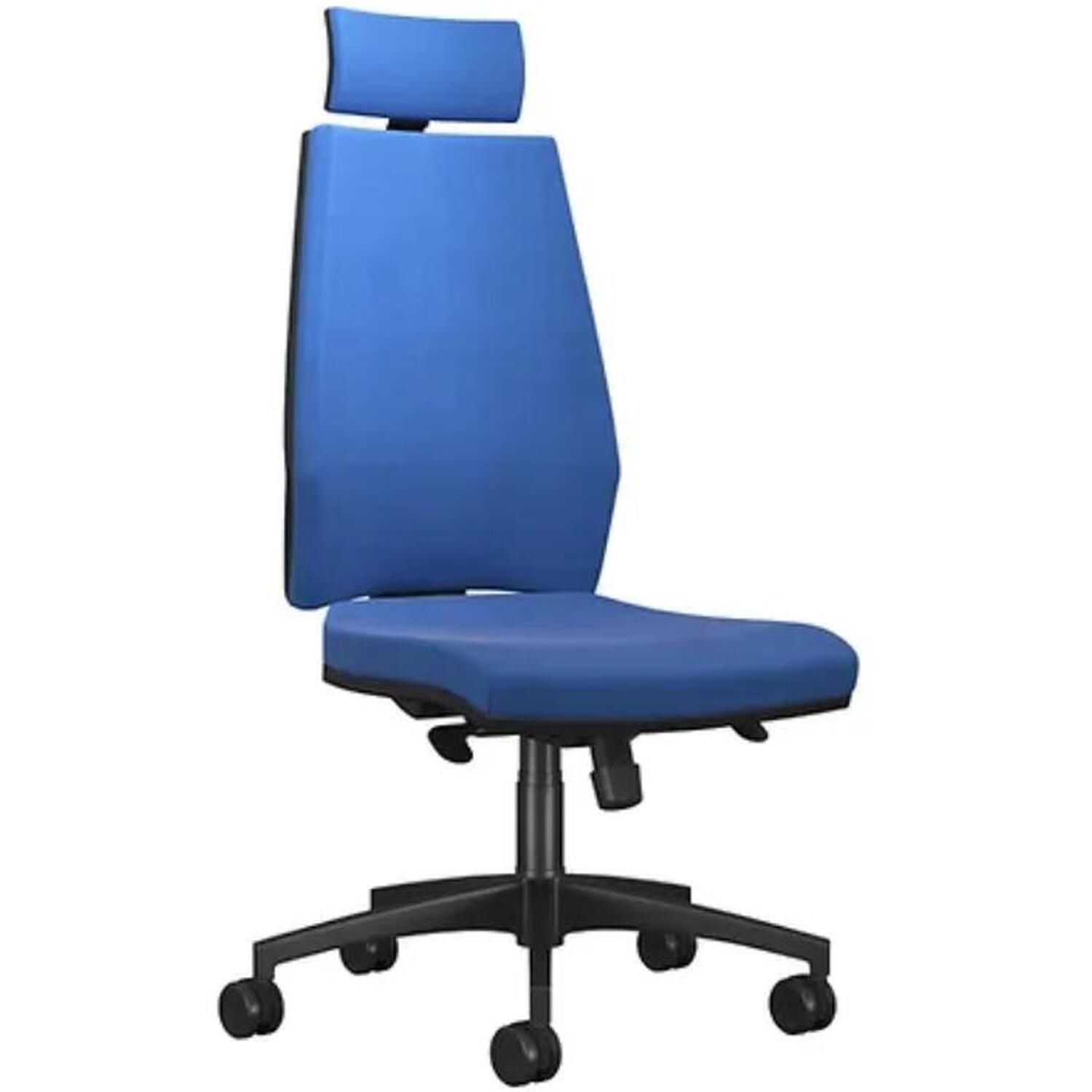 Rome Office Chair - Blue 76cm High Back Chair With Headrest