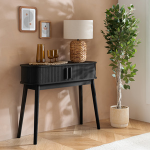 Birlea Axel Console Hall Table Fluted Curved Design