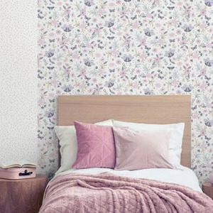 Pastel Butterflies Floral Wallpaper