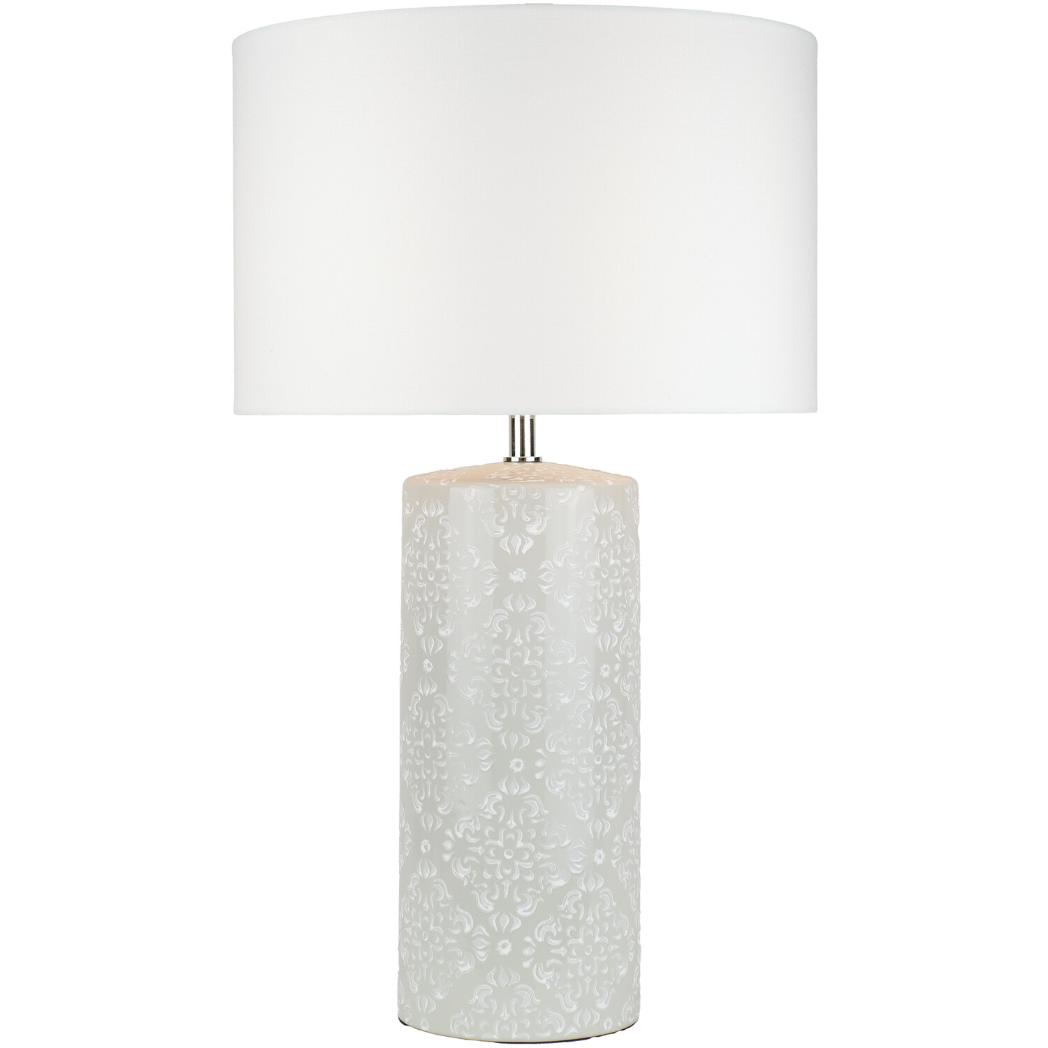 Cressida Table Lamp - Cream And White
