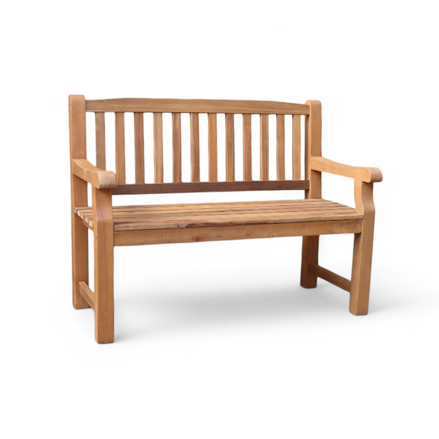 Turnbury Wooden Garden Bench - Natural Wood 120cm