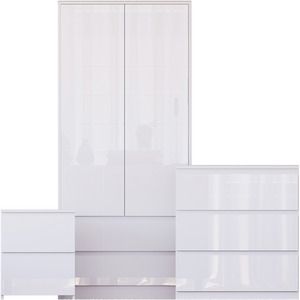Vida Designs Glinton 3 Piece FSC Certified Bedroom Set- White