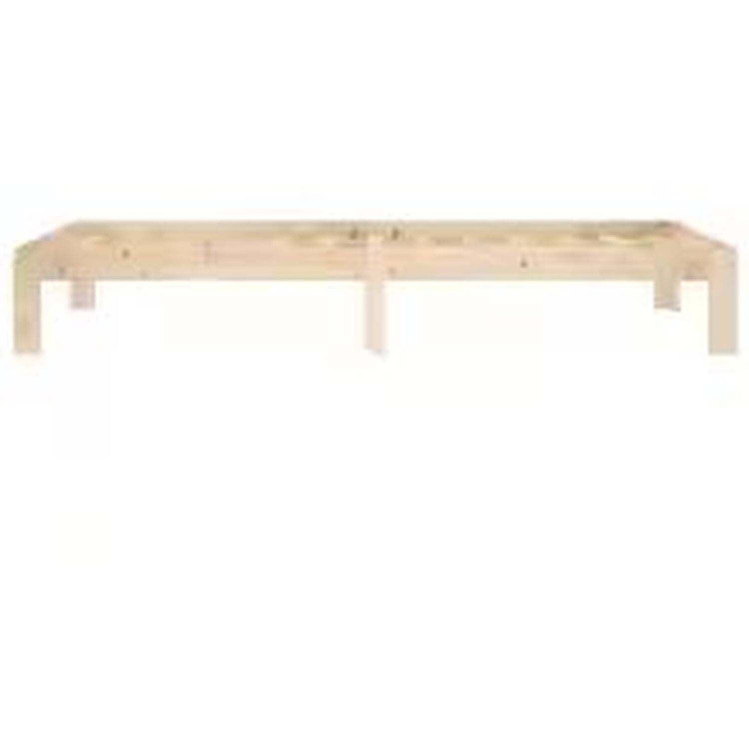 Single Solid Wood Pine Bed Frame For Bedroom - Brown