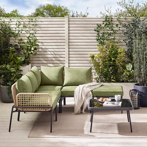 Natural Outdoor Rattan Sofa Set Maldives Grey Garden Corner Sofa and Table 5 Seat shot 7921055