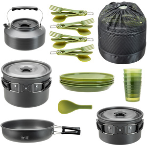 Camping Cookware 27Pc Set 4 Person with Kettle