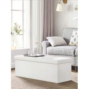 SONGMICS Elegant Storage Ottoman with Divider