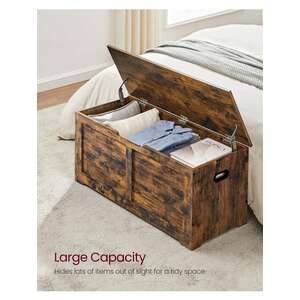 Bronze VASAGLE Chest, Bench, Blanket Box with 2 Safety Hinges, Shoe Bench shot 9078430