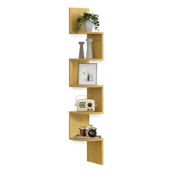 VASAGLE Zigzag Wall Corner Shelf