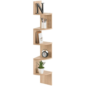 Corner Shelf Modern Zigzag Wall-Mount Organizer